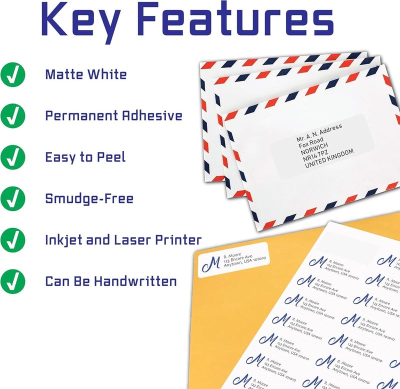 Blank Labels CD/DVD Label Full Face | Qty 200 Disc, 400 Spine | 100 Sheets Total | Permanent White Matte | Inkjet & Laser Printer Compatible | Customizable Printable Blank Labels | Blank Label - Image 4